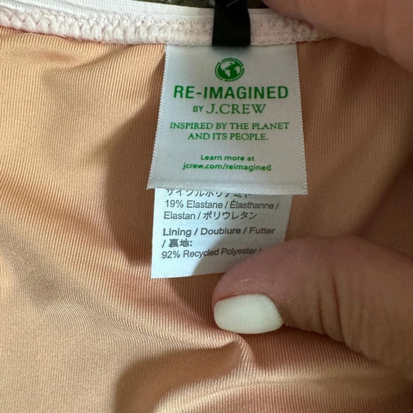 J.Crew‎ Swimsuit Womens M Pink Bikini Bottom Ribbed String Cheeky Curved BE805 - Picture 5 of 7